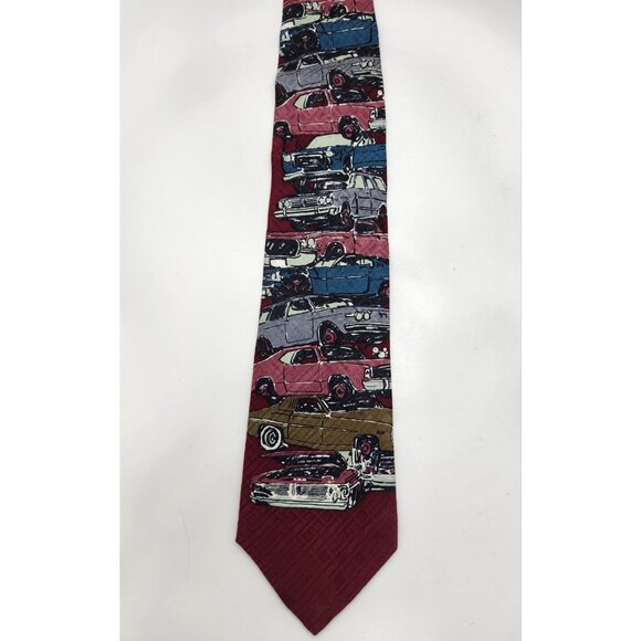 Vintage Donato Wreck O Llection No. 007 Salesman Neck Tie 57"x4" Classic Cars - Picture 2 of 9